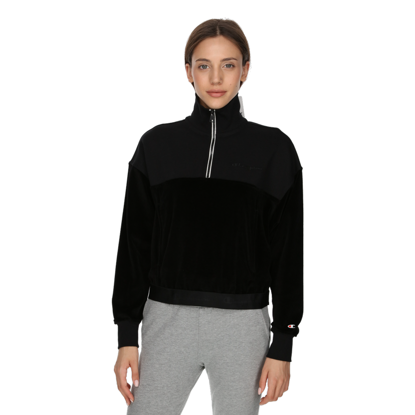 Mikina Champion VELOUR MIX HALF ZIP Čierna | 116445-KK001