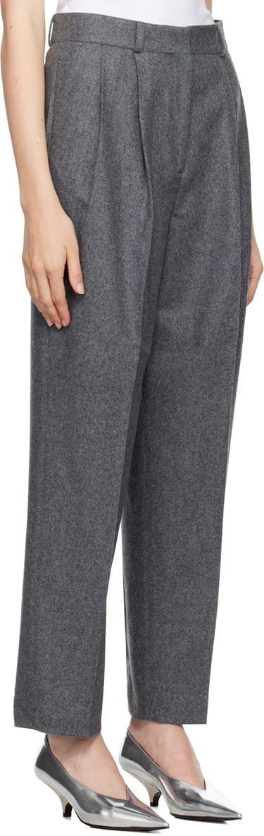 Nohavice TOTEME Double-Pleated Tailored Trousers Šedá | 244-WRB847-FB0024, 1