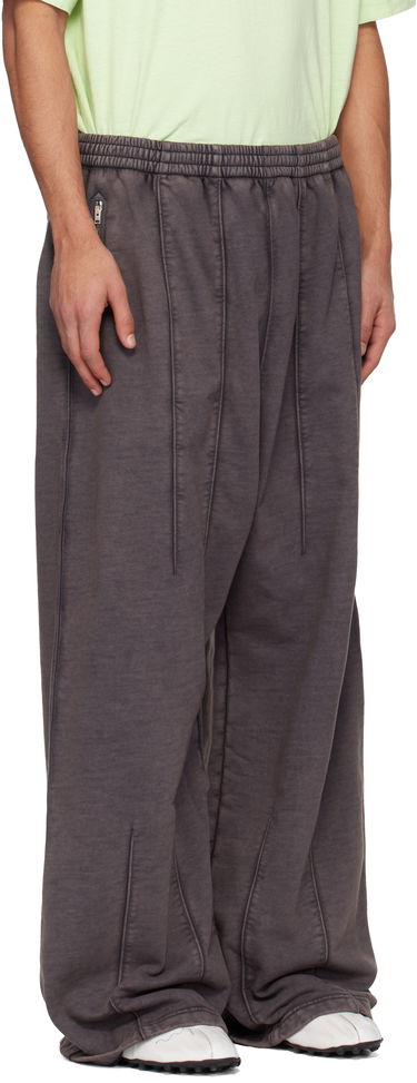 Tepláky Acne Studios Wide-Leg Seamed Drawstring Logo Sweatpants with Zipper Pocket Šedá | CK0130-, 1