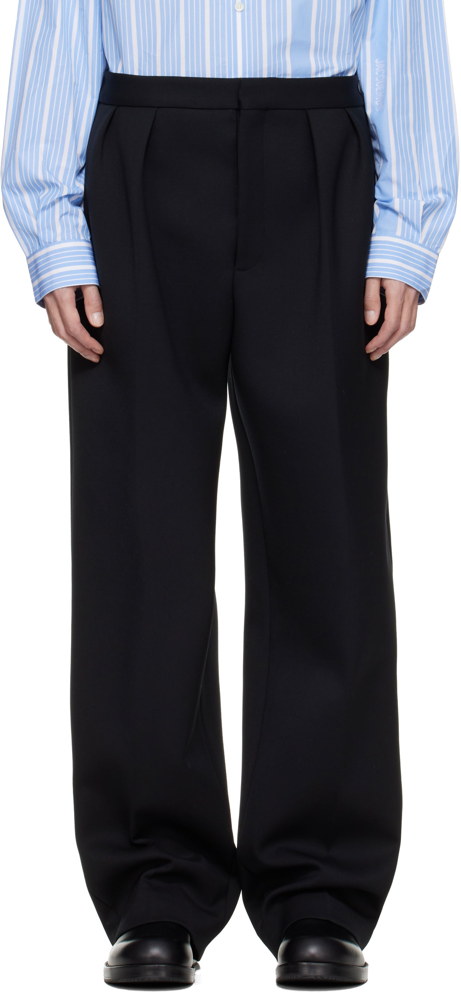 Nohavice Jacquemus 'The Citta' Pleated Tailored Trousers Čierna | 25HPAM00536AW00695, 0