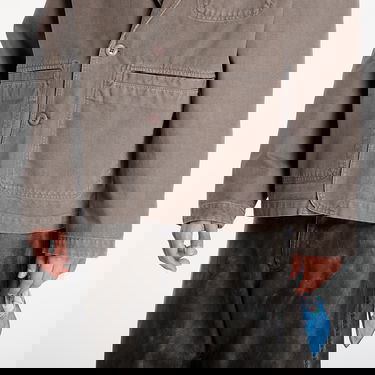 Bunda KENZO Workwear Jacket with Embroidered Logo and Contrast Collar Hnedá | FF65VE2349GU.92, 2