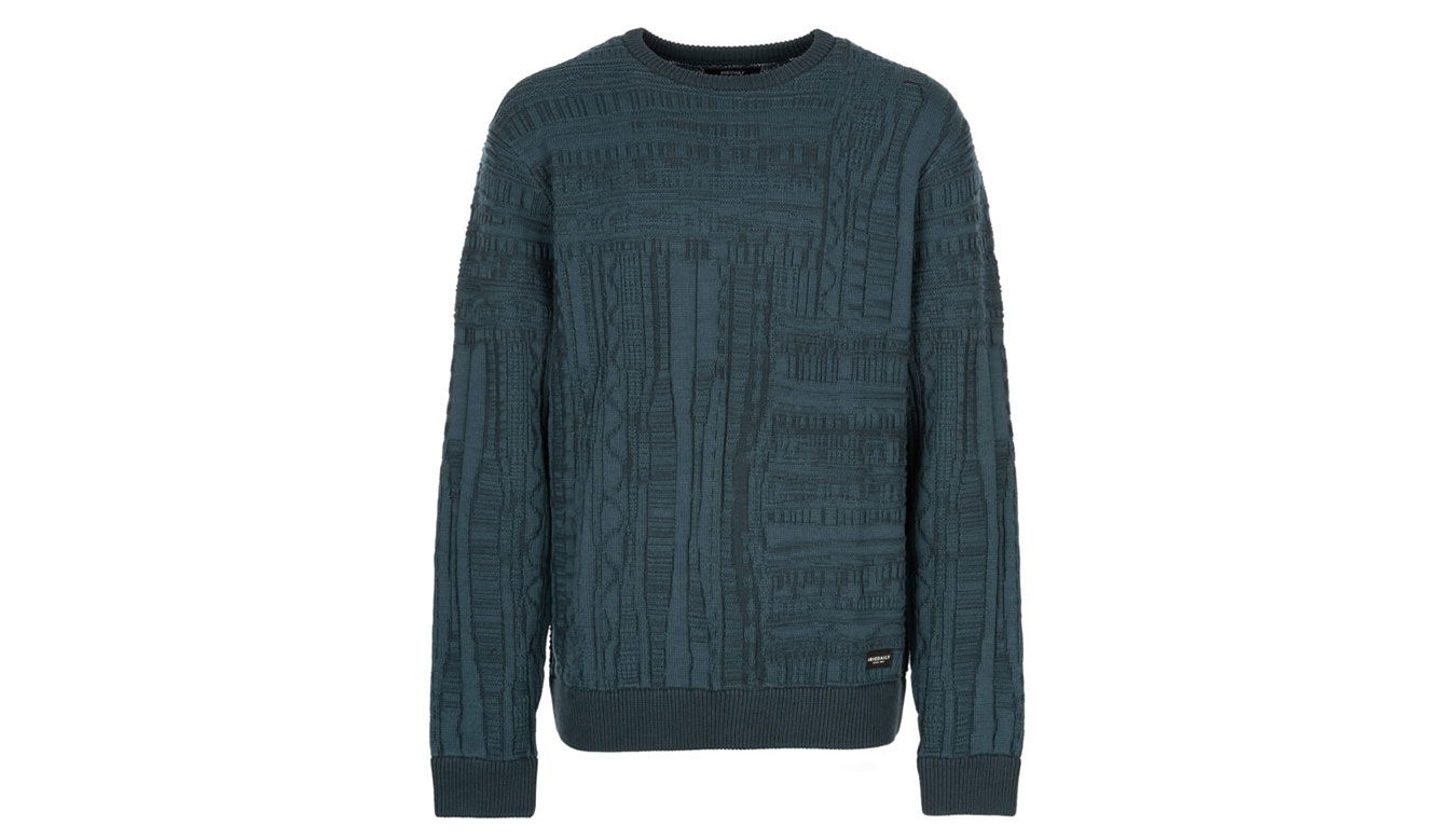 Sveter Irie Daily Theo Structure Knit Crew Neck Sweater Zelené | 615D231-464, 0