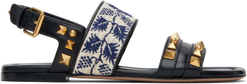 Oblečenie Valentino Valentino Garavani County Grape Embroidery Sandals Čierna | 6W2S0LP2CQL