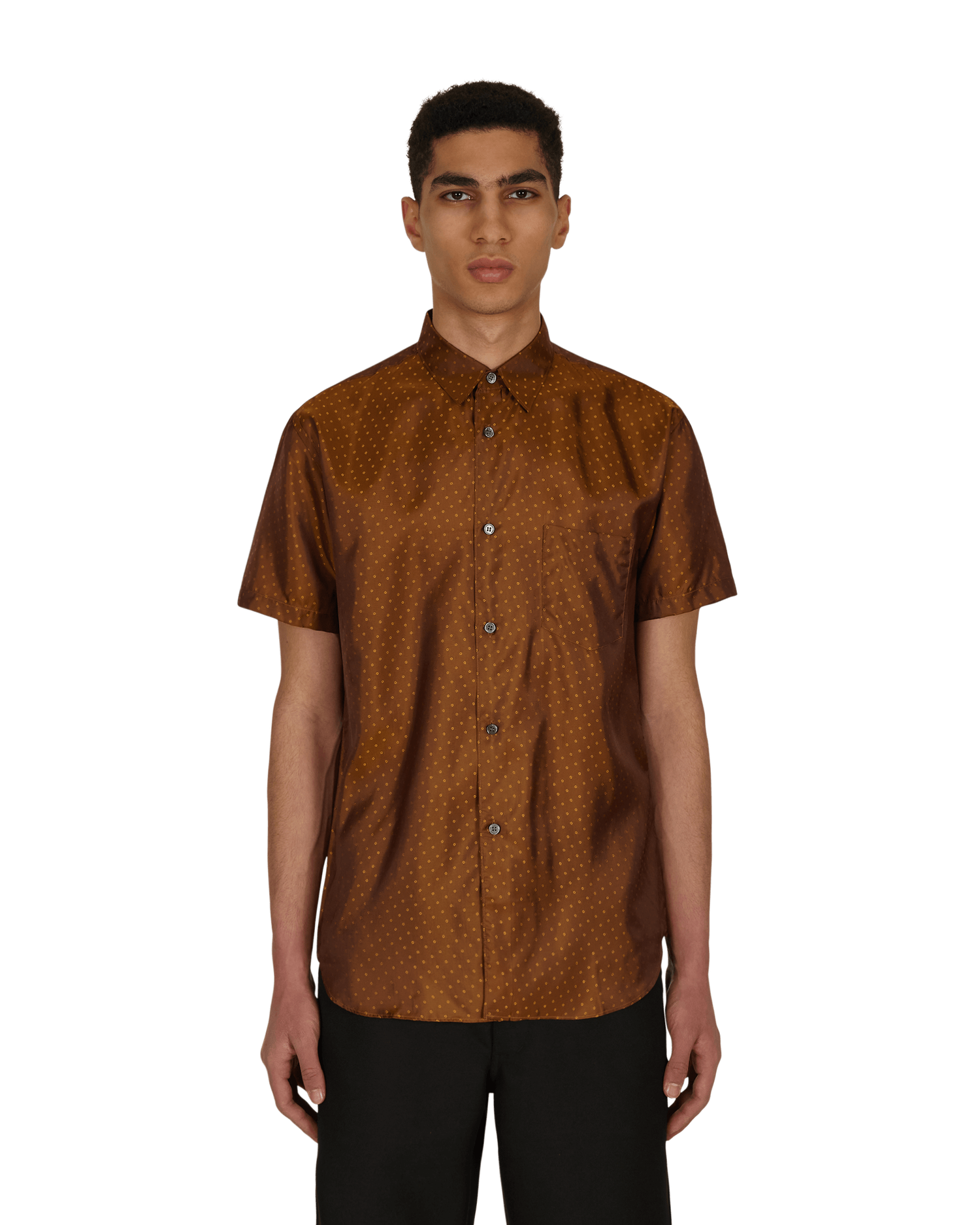Košeľa Comme des Garçons Dot Shortsleeve Shirt Hnedá | FG-B078-SS21 3, 1