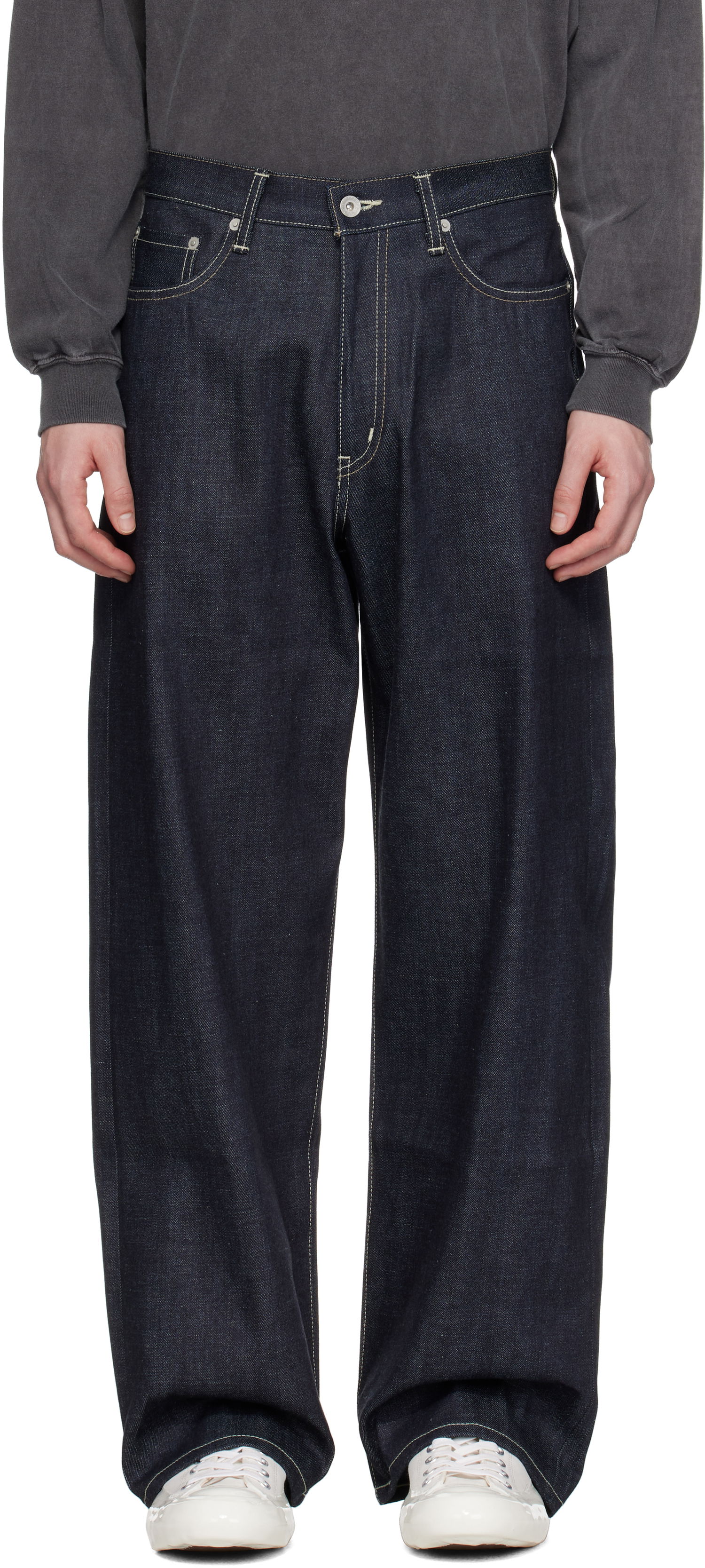 Džínsy Neighborhood Neighborhood DP Wide Jeans Modrá | 251XBNH-PTM01, 0
