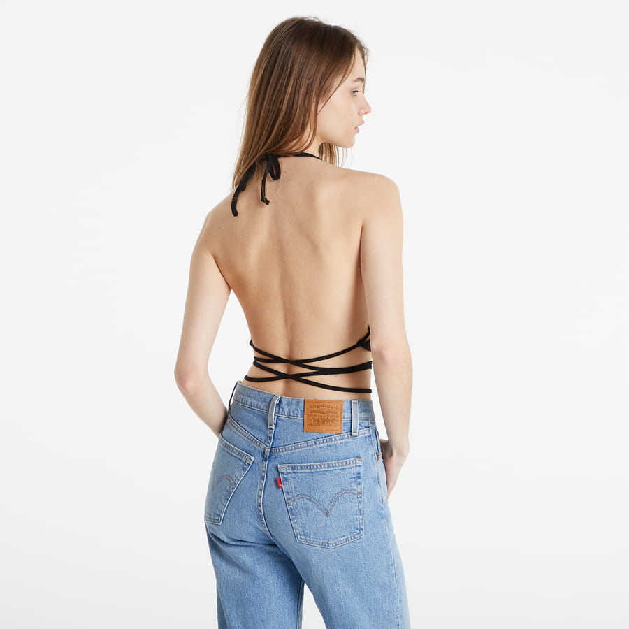 Crop Top Urban Classics Rib Trapeze Cropped Top Čierna | TB4786 black, 1