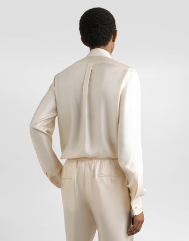 Košeľa Dolce & Gabbana Dolce & Gabbana Martini Silk Twill Shirt Béžová | G5MM4TFU10SA3791, 2