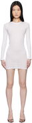 Alexander Wang Long Sleeve Ribbed Rhinestone Mini Dress