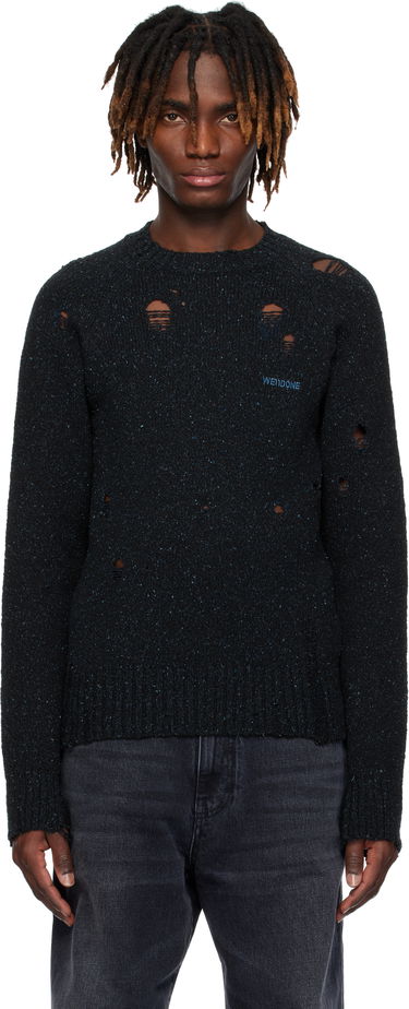 Sveter We11done We11done Distressed Knit Sweater Čierna | WD-KT0-25-623-U-NV, 0