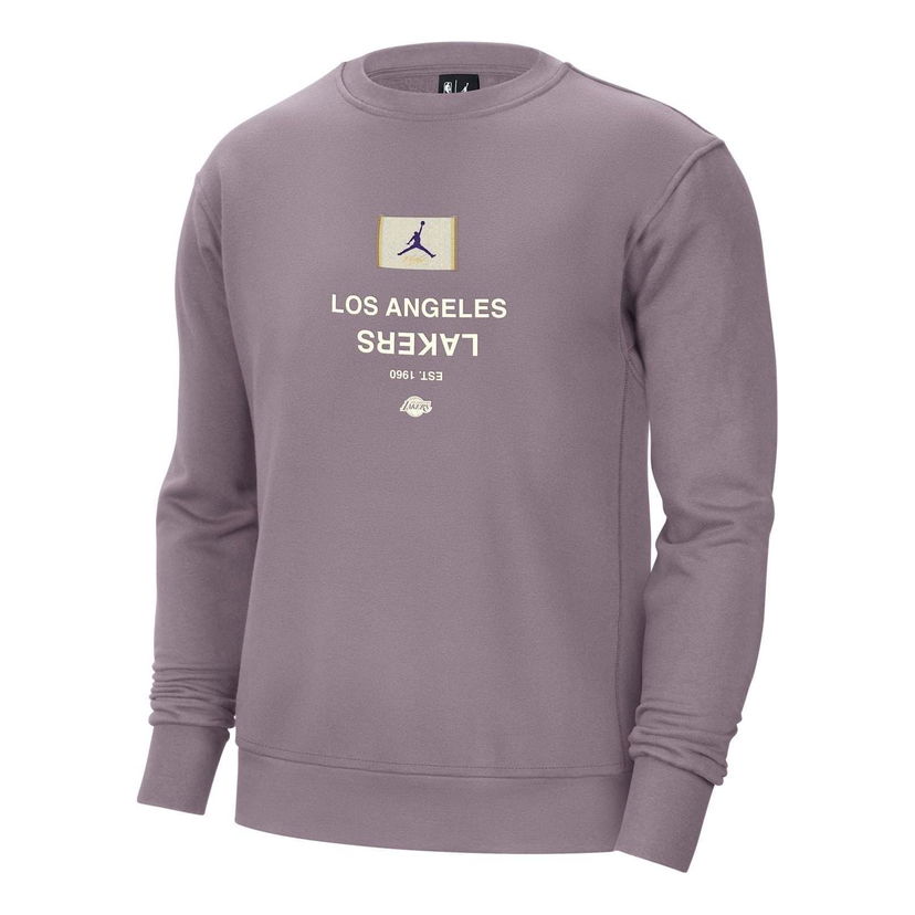 Sveter Jordan Jordan Los Angeles Lakers Courtside Fleece Crew-Neck Sweatshirt Fialová | FV8350-524