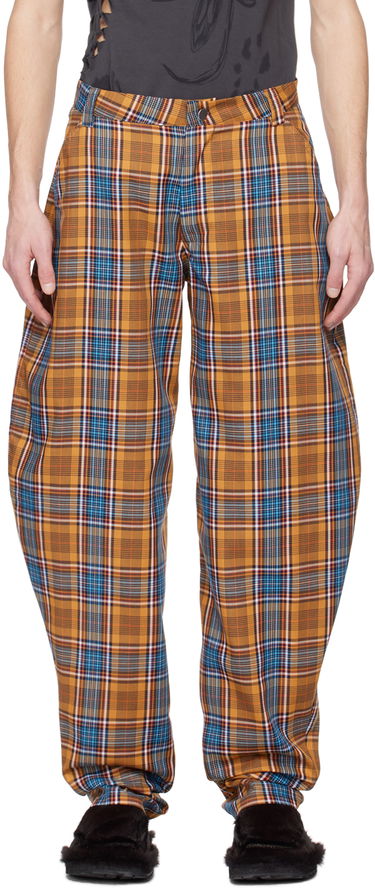 Nohavice Collina Strada Collina Strada GRR Plaid Trousers Oranžová | XX6428, 0