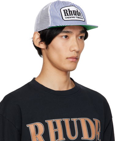 Šiltovka Rhude Rhude Striped 'Tobacco' Trucker Hat Modrá | RHPF25HA01748, 1