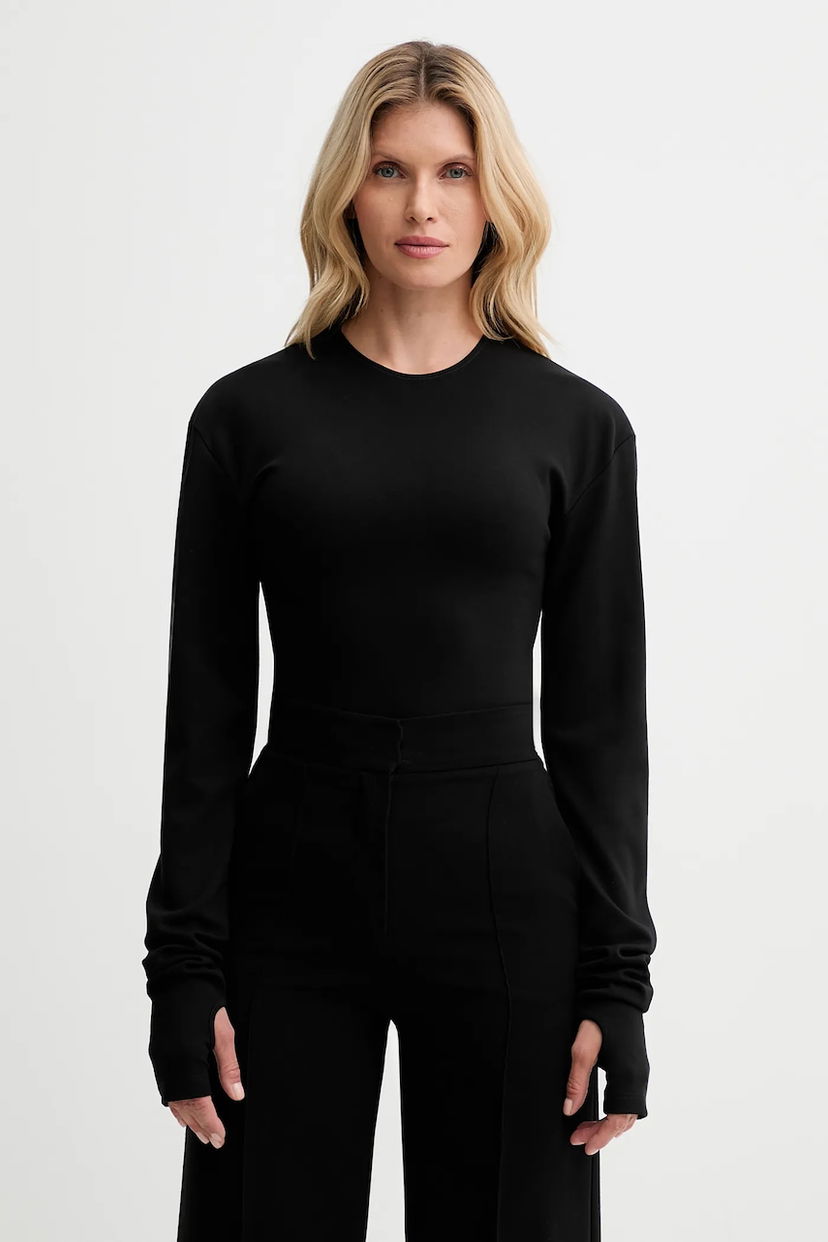 Body Maison Margiela Long-Sleeve Body with Thumbholes Čierna | S62NA0083.M20151.900