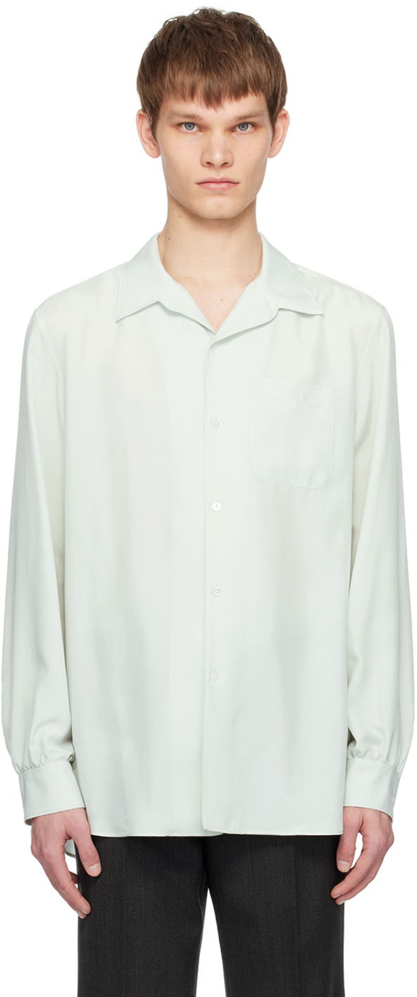 Košeľa The Row Oversized Satin Button-Up Shirt Zelené | 628-W2862, 0