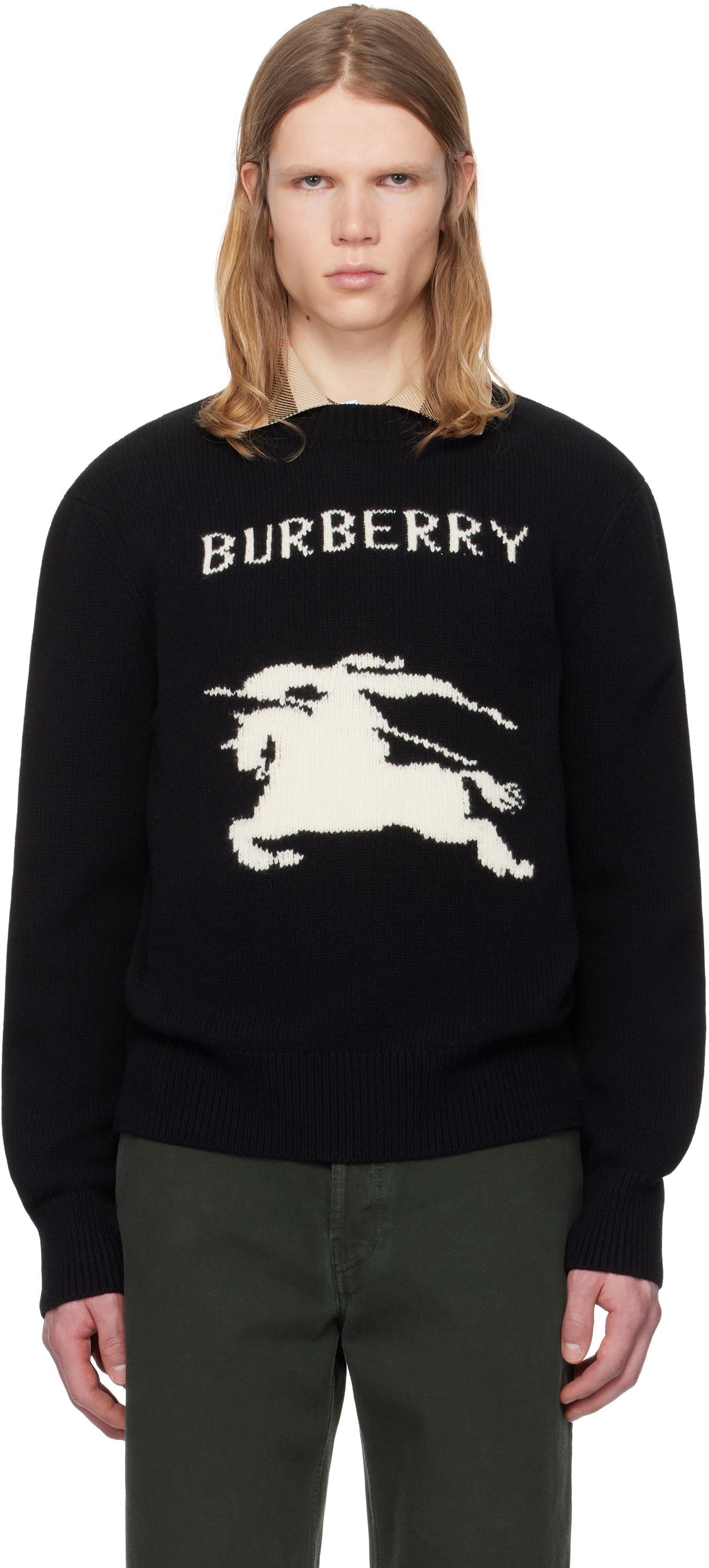 Sveter Burberry Burberry EKD Wool Cashmere Knit Sweater Čierna | 8101952, 0
