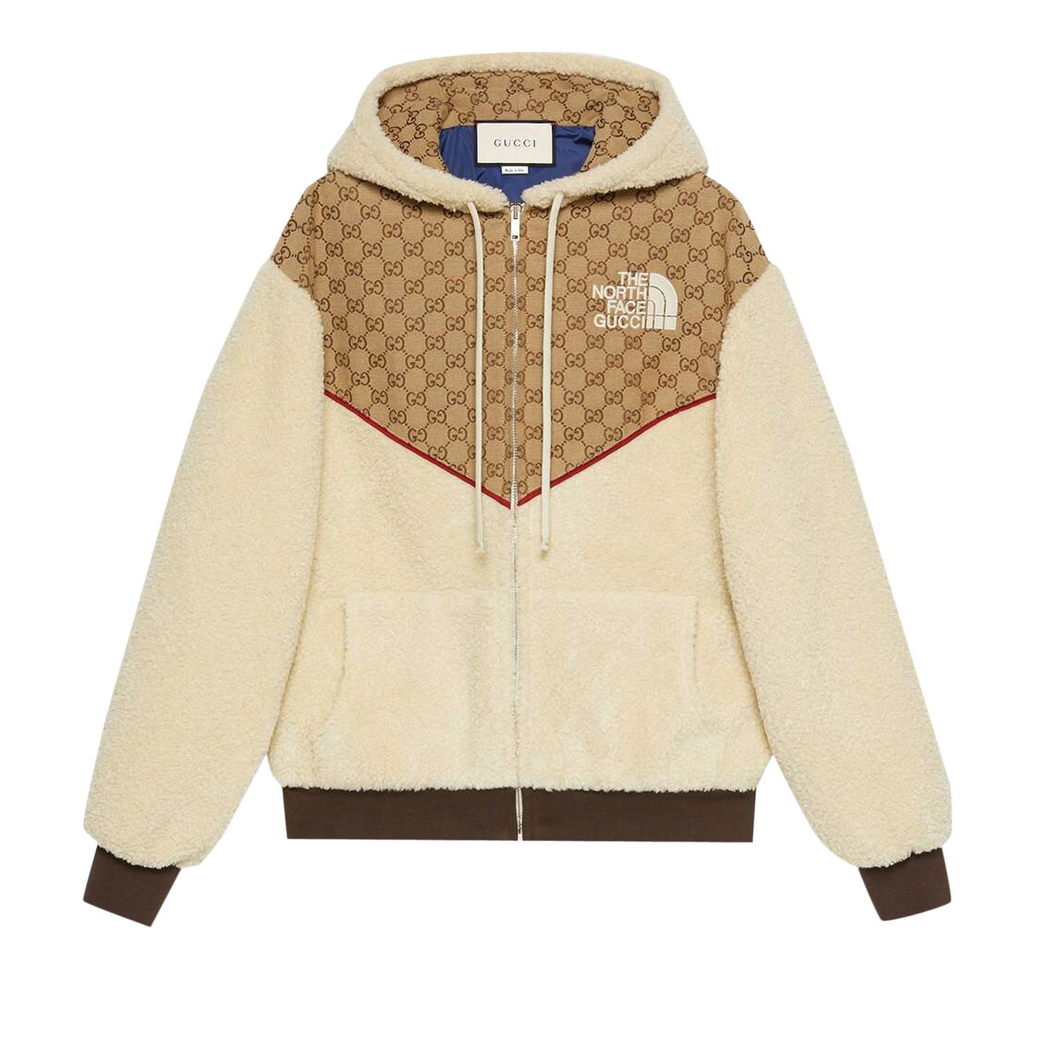 Mikina Gucci The North Face x GG Canvas Shearling Jacket Béžová | 644582 XJC3T 2102, 1