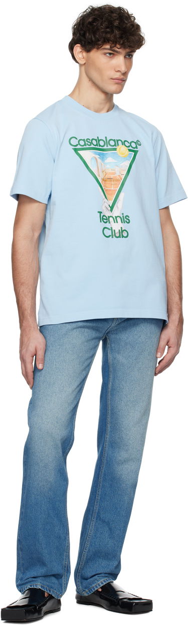 Tričko Casablanca Metaphysical Tennis Icon T-Shirt Modrá | U-MPS25-JTS-001-09, 3
