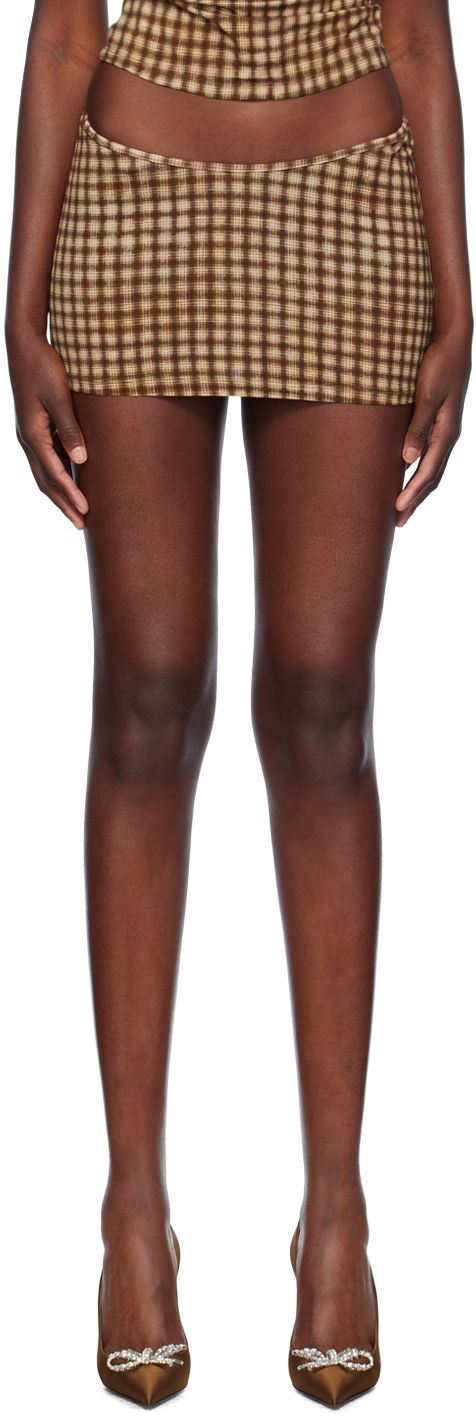 Sukňa Miaou Miaou Elektra Cutout Miniskirt Hnedá | 4014TJBPLD, 0