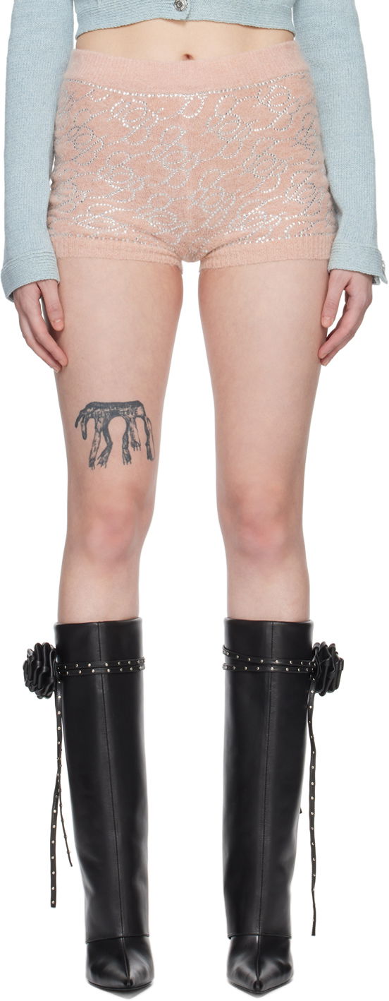 Blumarine Monogram Knit Shorts