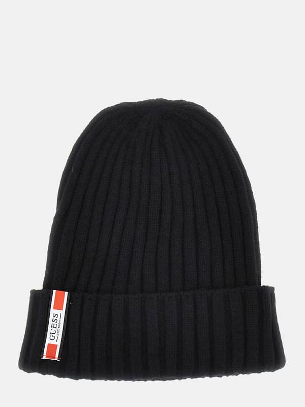 Kulicha GUESS Mito Ribbed Beanie Čierna | AM9452VIS01