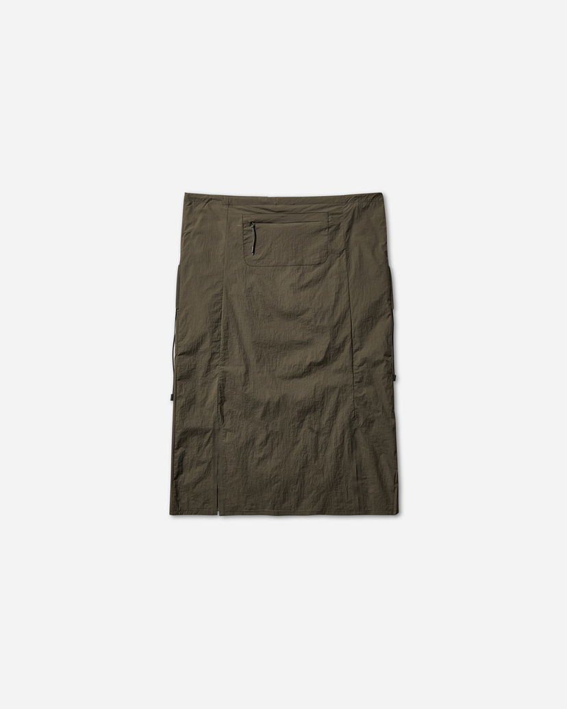 Sukňa ROA See-Through Mid Skirt Hnedá | RBWW050FA28 GRN0012