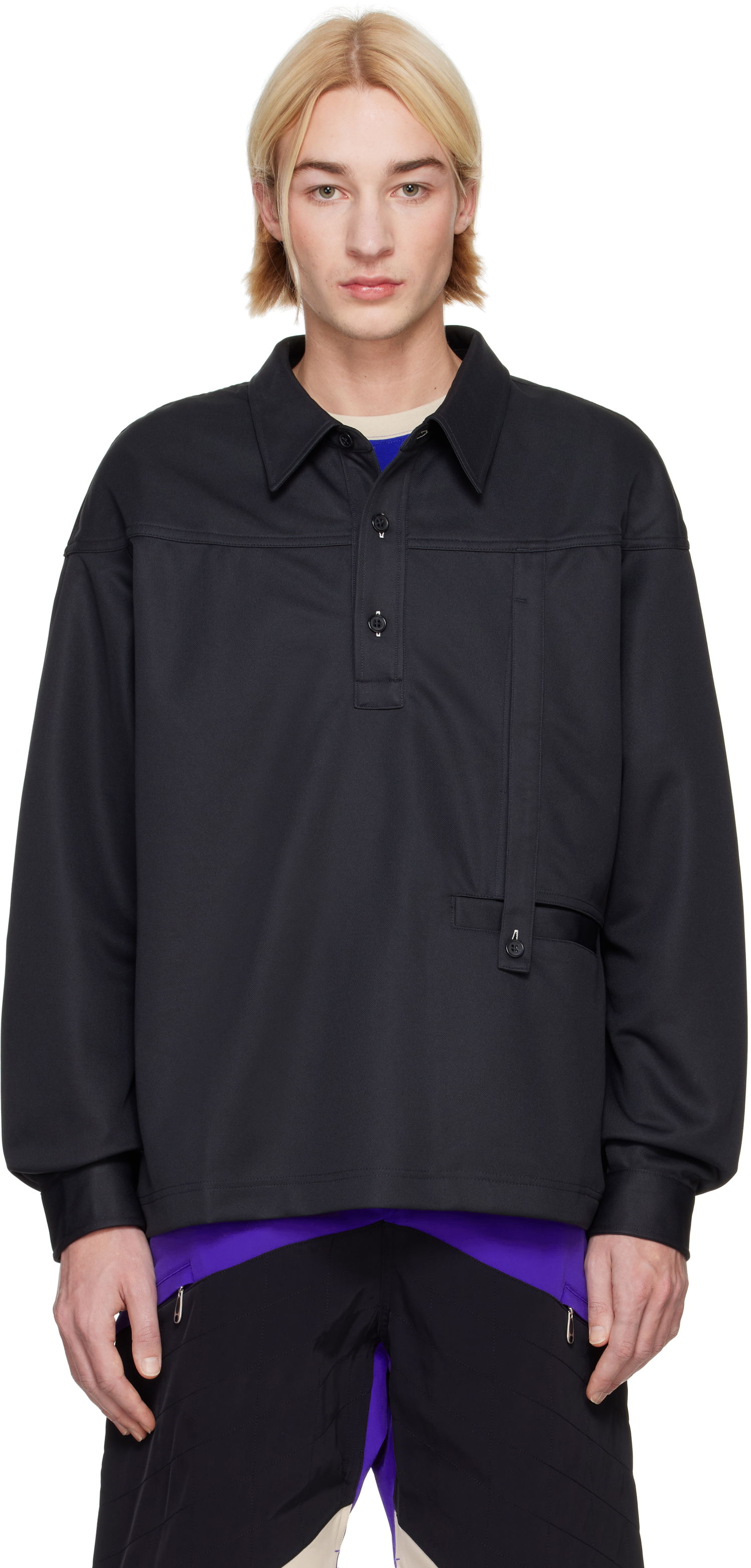 Košeľa Asics Ormosiancy Pullover Shirt Čierna | 2203A302, 0