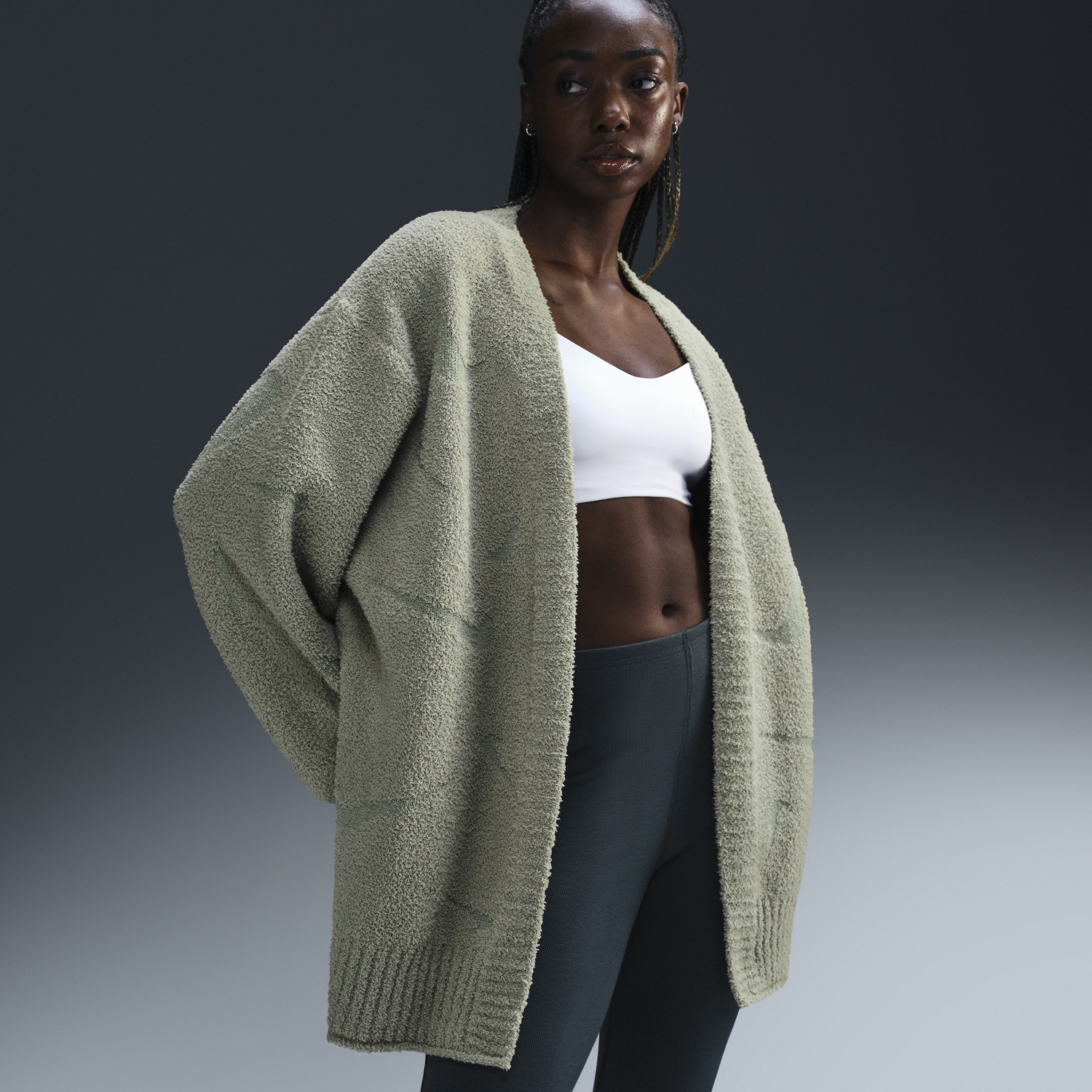 Sveter Nike Cardigan Cozy Zelené | FZ1711-370, 1