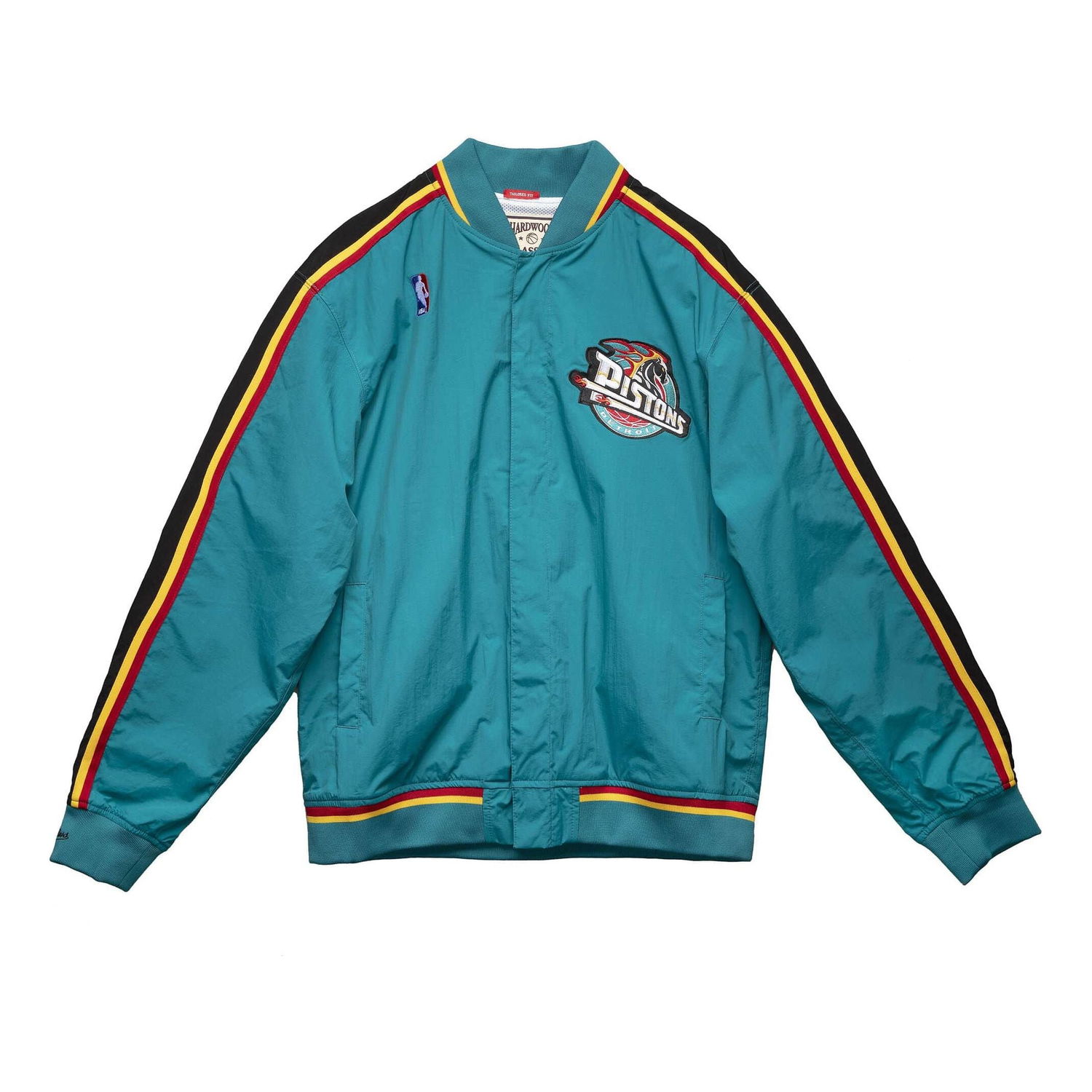 Bomber bunda Mitchell & Ness Mitchell & Ness Detroit Pistons 1997-98 Warm Up Jacket Modrá | AWJKGS18056-DPITEAL97, 0