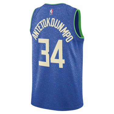 Dres Nike Dri-FIT NBA Swingman Giannis Antetokounmpo Milwaukee Bucks City Edition 2023/24 Jersey Navy | DX8509-407, 2
