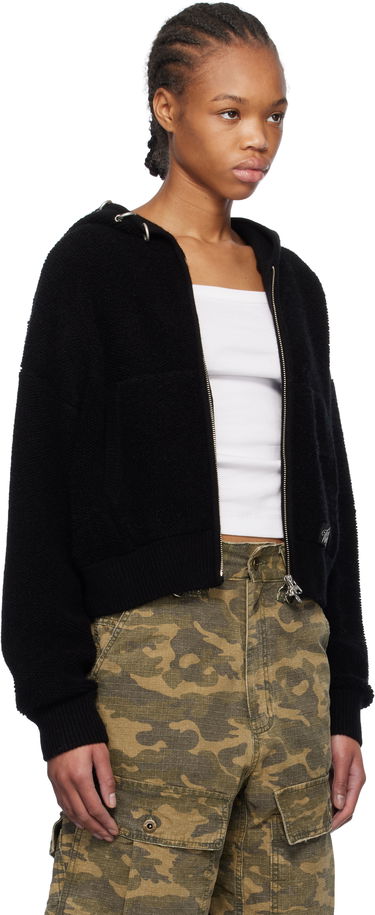 Mikina We11done We11done Cashmere Knit Zip-Up Hoodie Čierna | WD-KJ0-25-675-W-BK, 1