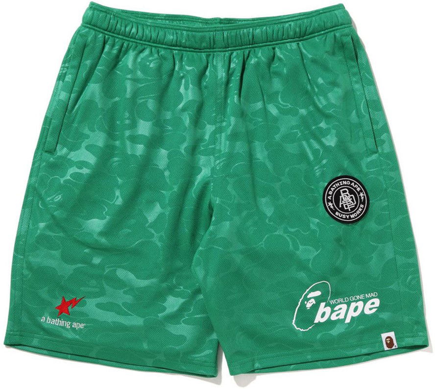 Bape Soccer Game Shorts Green