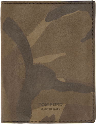 Peňaženka Tom Ford Tom Ford Nubuck Camo Folding Card Holder Hnedá | Y0279-ICL113G, 0