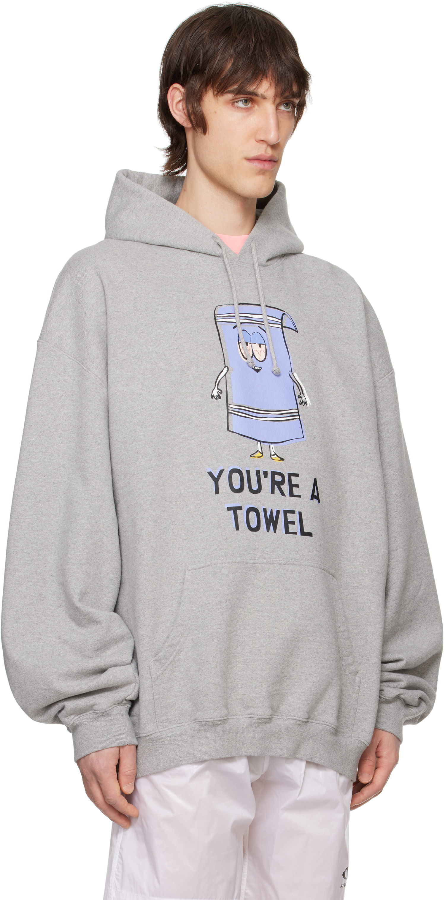 Mikina VETEMENTS Vetements Runway 'You're A Towel' Oversized Hoodie Šedá | UA66HD680G, 1