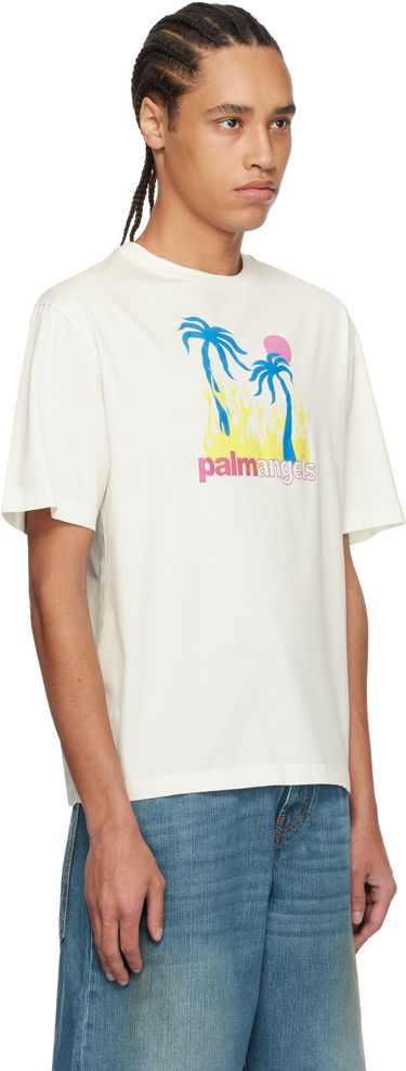 Tričko Palm Angels Palm Angels Burning Oasi Graphic T-Shirt Biela | PMAA089S25JER0020384, 1