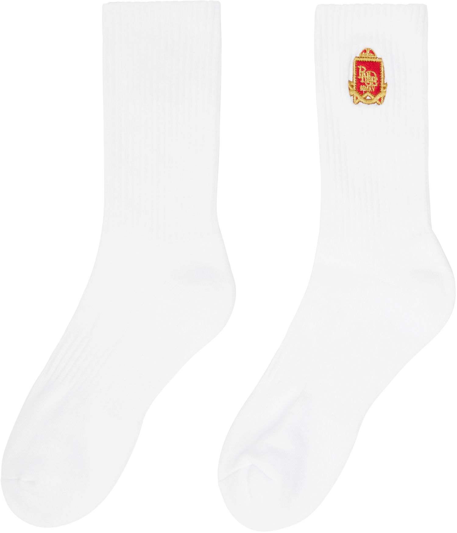 Ponožky Rhude Rhude Embroidered Chevron Crest Socks Biela | RHPS25SO01117, 1