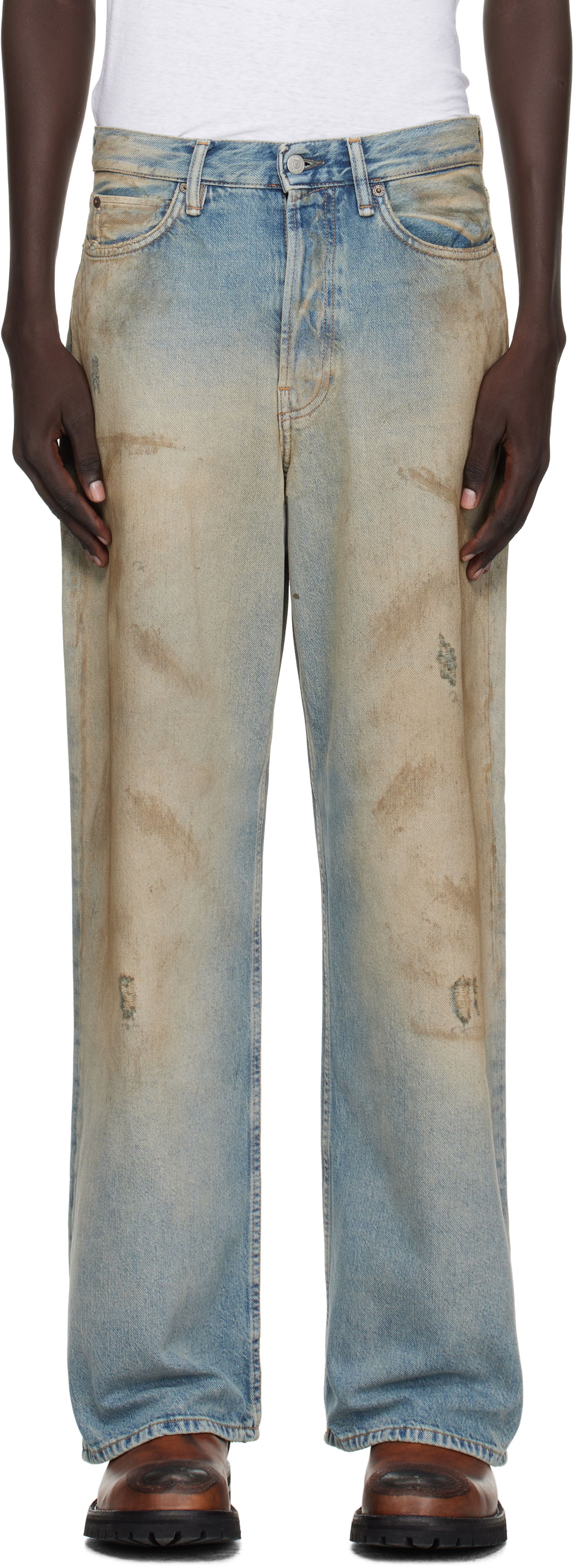 Džínsy Acne Studios Acne Studios Loose Fit 1981 Jeans Modrá | C00101-, 0