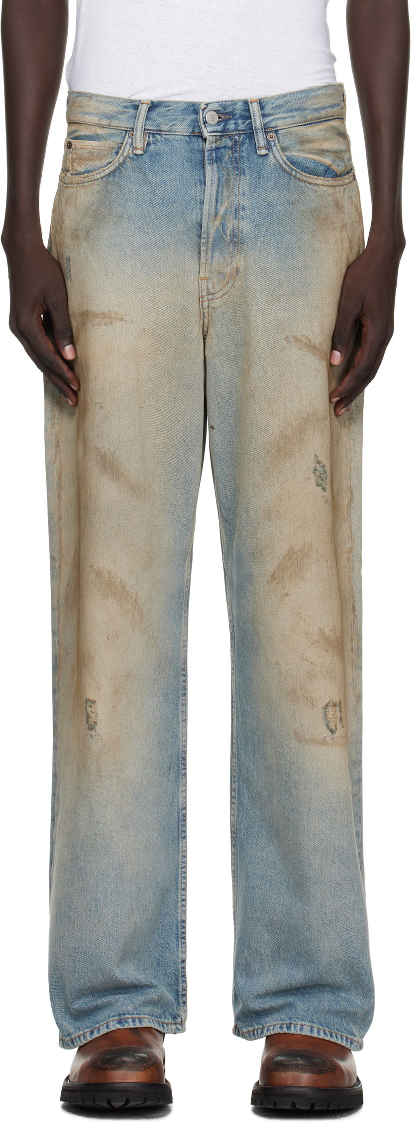 Džínsy Acne Studios Acne Studios Loose Fit 1981 Jeans Modrá | C00101-