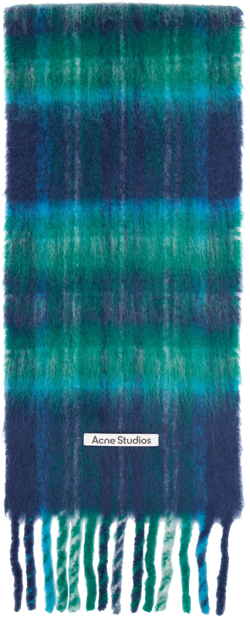 Šál Acne Studios Mohair Check Scarf Modrá | CA0394-