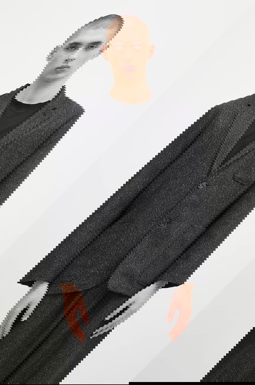 Bunda Universal Works Universal Works Wool-Blend Blazer Čierna | 31136.BLACK, 0