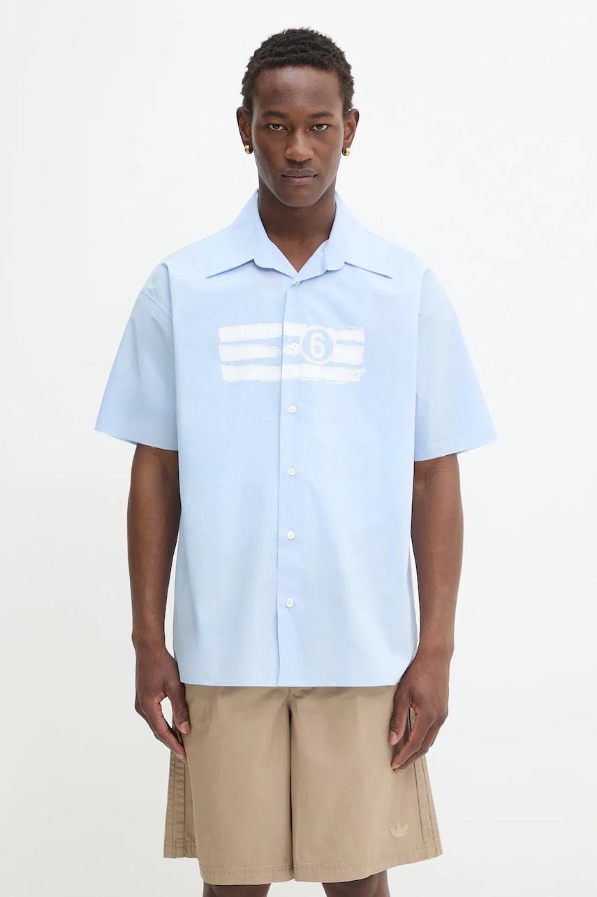 Košeľa Maison Margiela MM6 Maison Margiela Relaxed Fit Shirt Modrá | SH2DR0004.M35256.479, 0