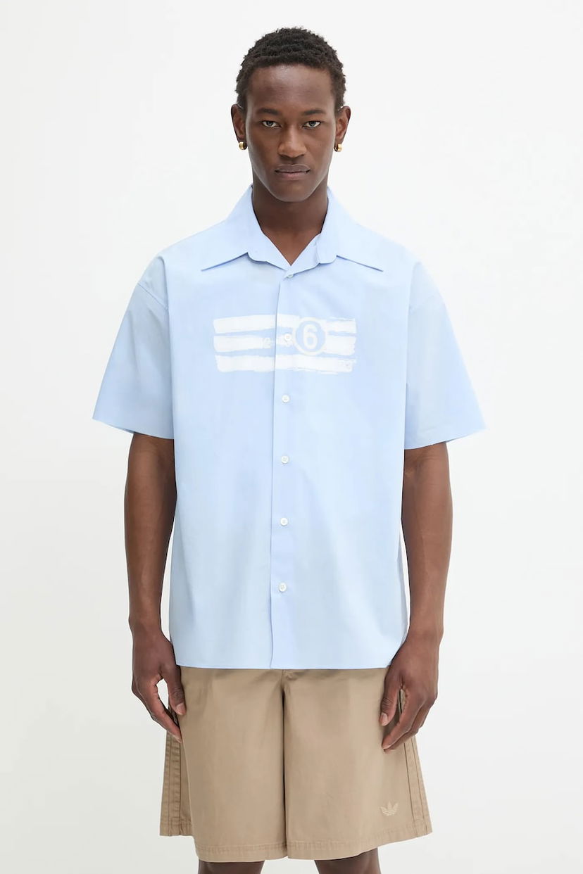 Košeľa Maison Margiela MM6 Maison Margiela Relaxed Fit Shirt Modrá | SH2DR0004.M35256.479