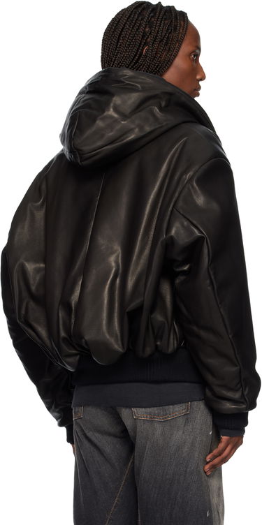 Bomber bunda Fear of God Hooded Leather Bomber Jacket Čierna | FG25FW50-505LTH-001, 2