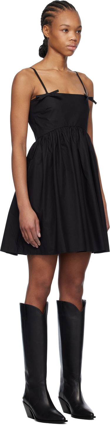 Šaty GANNI Ganni Cotton Poplin Strap Mini Dress Čierna | W0194, 1