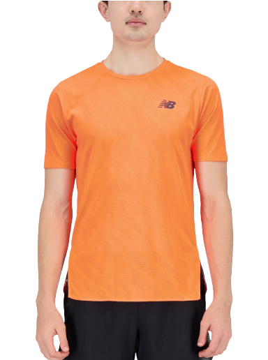 Tričko New Balance Q Speed Tee Oranžová | mt23281-ndf