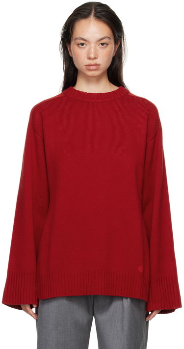 Sveter Loulou de Saison Loulou de Saison Safi Ribbed Knit Sweater Červená | SAFI, 0