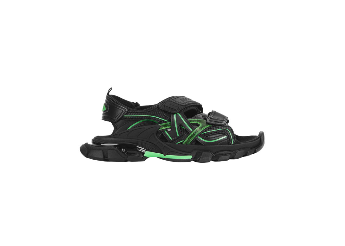 Tenisky a topánky Balenciaga Track Sandal Black/Fluo Green Čierna | 617542W3AJ11030, 0