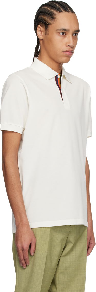 Polo tričko Paul Smith Paul Smith Artist Stripe Placket Polo Biela | M1R-698PP-L00086-01, 4