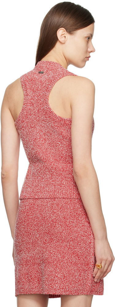 Tielko FERRAGAMO Red Bouclé Tank Top Červená | 781003, 2
