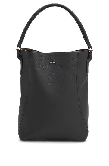 Tote bag BOSS BOSS Grained Leather Bucket Bag Čierna | 50547744, 0
