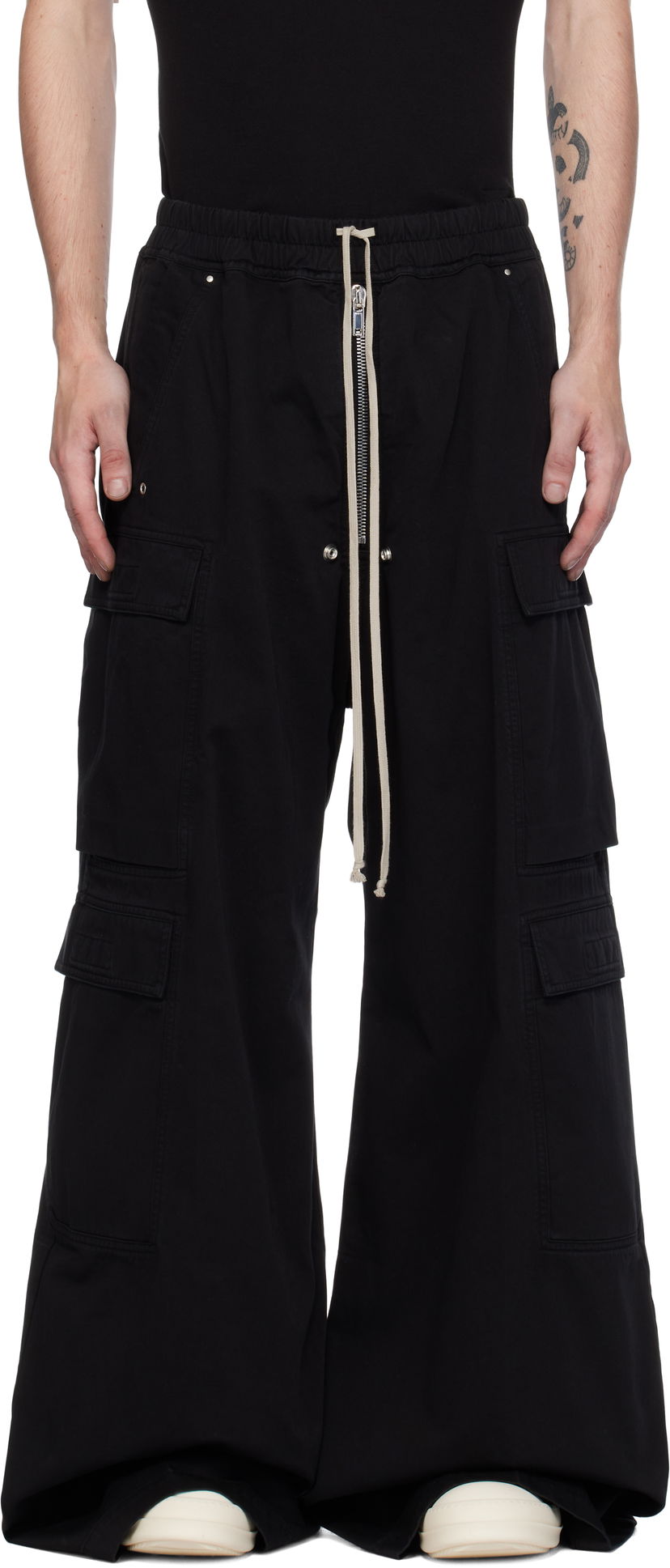 Cargo nohavice Rick Owens Cargo Pants Double Jumbo Belas Čierna | DU02D2398 TW